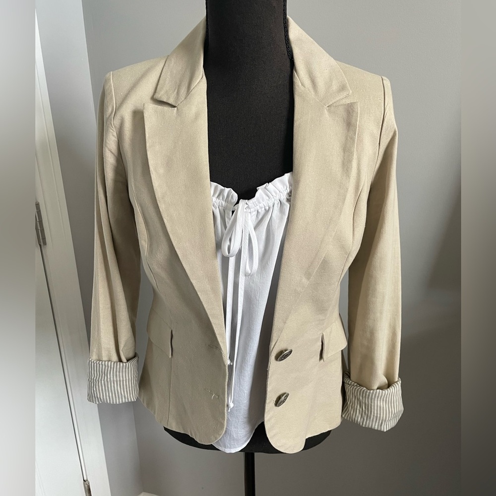 Willow & Clay Linen-blend Blazer